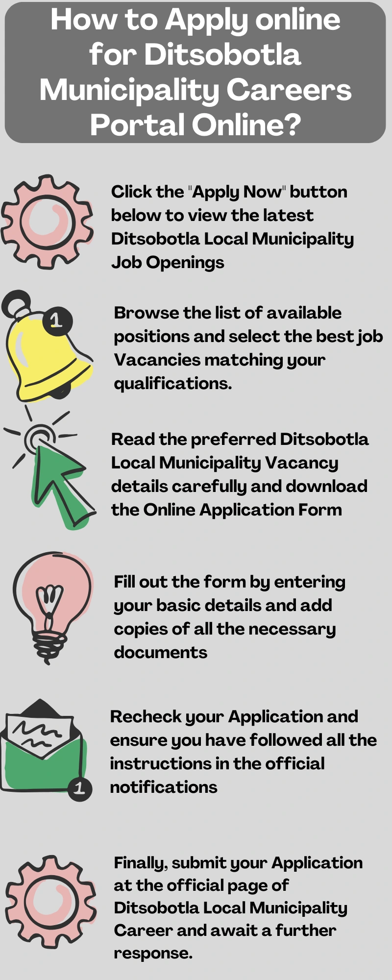 How to Apply online for Ditsobotla Municipality Careers Portal Online?