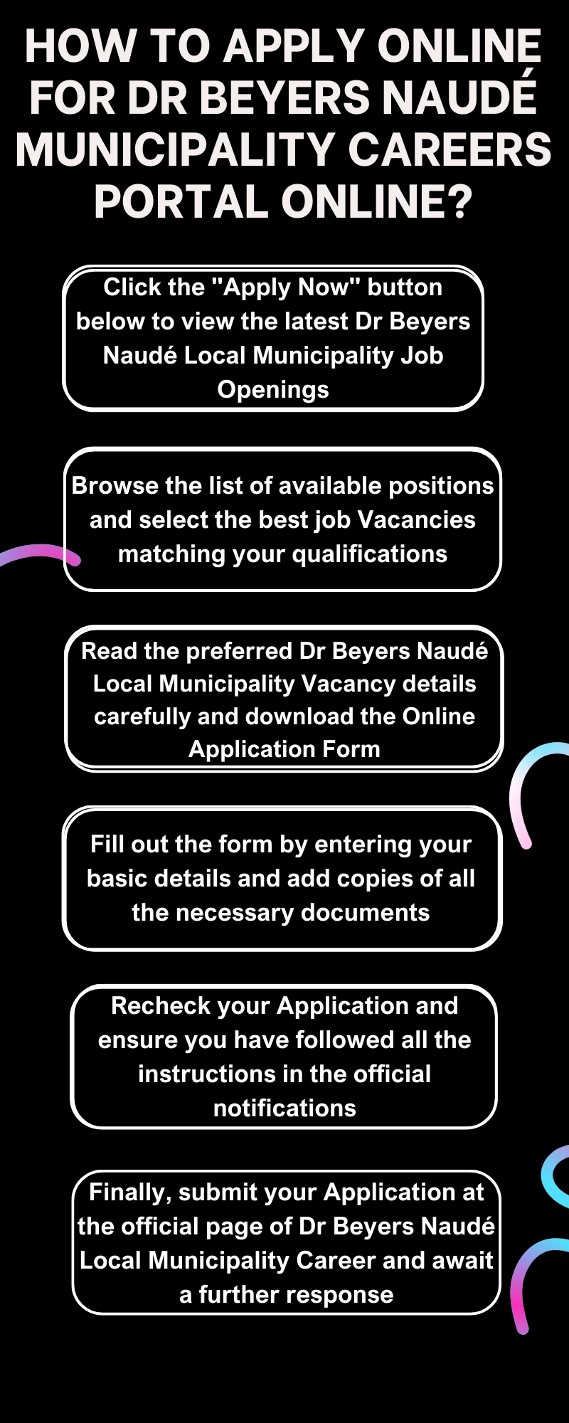 How to Apply online for Dr Beyers Naudé Municipality Careers Portal Online_