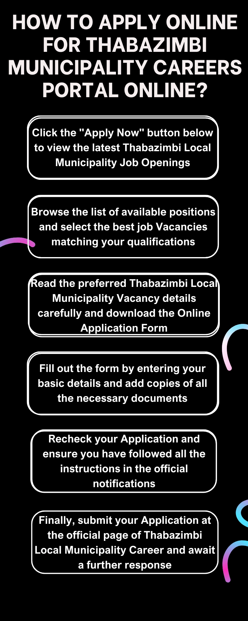 How to Apply online for Thabazimbi Municipality Careers Portal Online? 